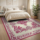 Traditional Persian Red Floral Traditional Persian Area Rug