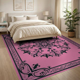 Pink Mandala Ornate Area Rug