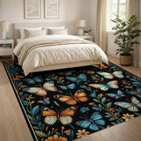 Floral Vintage Vibrant Butterfly Meadow Floral Rug