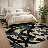 Bold Graffiti Splatter Area Rug