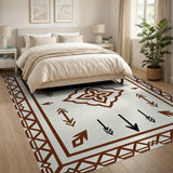 Brown Arrow Southwestern Geometric Area Rug
