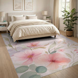 Blush Pink Floral Vintage No. 23 Area Rug