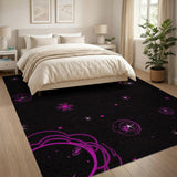 Cosmic Pink Stars Area Rug