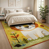 Cute Cartoon Lion ABC Learning Kids Rug