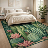 Lush Cactus Oasis Area Rug