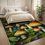 Enchanted Mushroom Forest Cluster Area Rug