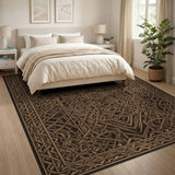 Brown Heritage Tribal Area Rug