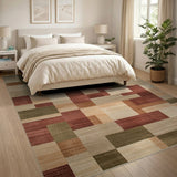Modern Geometric Brown Tan No. 2 Area Rug