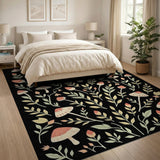 Boho Chic Whimsical Mushroom Grove Area Rug