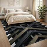Zigzag Architectural Grey Area Rug