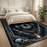 Gothic Cracked Skull Area Rug