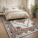 Multi-color and Patterns Vibrant Multi-Color Persian Medallion Area Rug