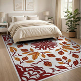 Ornate Autumn Acorn and Leaf Area Rug