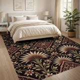 Opulent Gold Floral Traditional Persian Area Rug