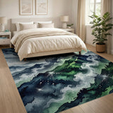 Misty Starlit Mountains Area Rug