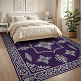 Elegant Purple Ornate Persian Area Rug