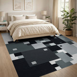 Modern Geometric Black White No. 26 Area Rug