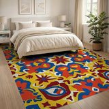 Vibrant Multi-Color Persian Motif Area Rug