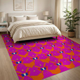 Vibrant Multi-Color Geometric Creature Area Rug