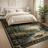 Southwestern Mountain Lake Jumping Trout Rug