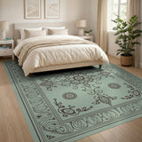 Ornate Green Persian Mandala Area Rug