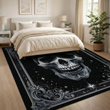 Ornate Gothic Skull Area Rug