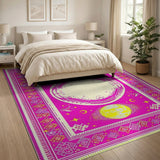Vibrant Pink Celestial Geometric Rug