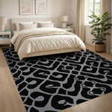 Grey Geometric Modern Modern Grey Geometric Area Rug
