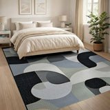 Multi-color and Patterns Modern Geometric Abstract Area Rug