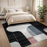 Geometric Modern Multi-color and Patterns Modern Geometric Abstract Area Rug