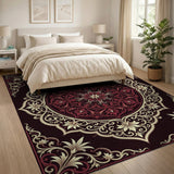 Opulent Red Medallion Persian Area Rug