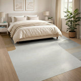 Layered Abstract Neutral Area Rug in Beige Grey
