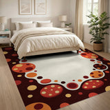 Vibrant Polka Dot Bubble Frame Area Rug