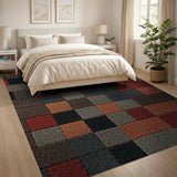Multi-color and Patterns Multi-Color Geometric Patchwork Area Rug