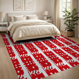 Red Kiwi Fruit Pattern Area Rug
