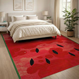 Fruit Pattern Red Watermelon Slice Fruit Pattern Area Rug