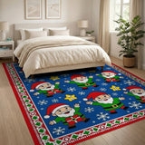 Festive Cartoon Gnomes Christmas Area Rug