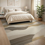 Dune Wave Beige Area Rug