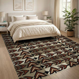Tribal Arrow and Tree Pattern Area Rug