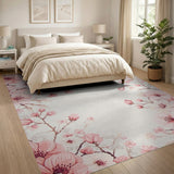 Pink Delicate Pink Cherry Blossom Area Rug