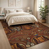 Southwestern Backpack Compass Area Rug