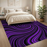 Purple Hypnotic Purple Swirl Area Rug