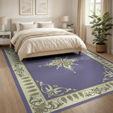 Elegant Purple Persian Medallion Rug