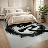 Zen Dragon Kanji Enso Area Rug