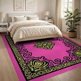 Vibrant Pink Persian Medallion Rug