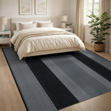 Bold Black and White Bold Black White Vertical Stripe Area Rug