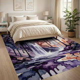 Purple Wisteria Waterfall Area Rug