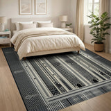 Bold Geometric Modern Bold Black White Geometric Area Rug