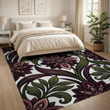 Ornate Pink Floral Vintage No. 3 Area Rug