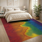 Rainbow Contour Abstract Area Rug
